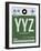 YYZ Toronto Luggage Tag 1-NaxArt-Framed Art Print