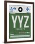 YYZ Toronto Luggage Tag 1-NaxArt-Framed Art Print