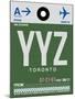 YYZ Toronto Luggage Tag 1-NaxArt-Mounted Art Print