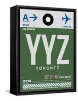 YYZ Toronto Luggage Tag 1-NaxArt-Framed Stretched Canvas