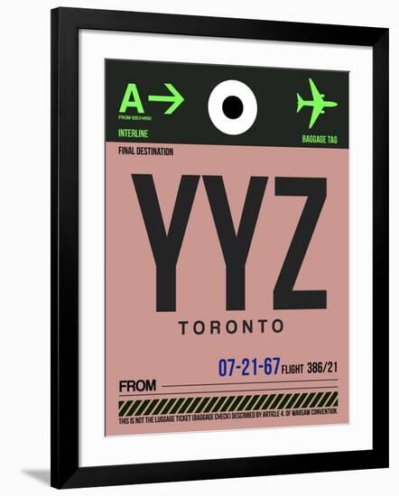 YYZ Toronto Luggage Tag 2-NaxArt-Framed Art Print