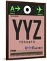 YYZ Toronto Luggage Tag 2-NaxArt-Framed Art Print