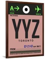 YYZ Toronto Luggage Tag 2-NaxArt-Framed Art Print