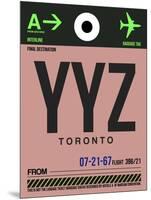 YYZ Toronto Luggage Tag 2-NaxArt-Mounted Art Print