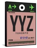 YYZ Toronto Luggage Tag 2-NaxArt-Framed Stretched Canvas