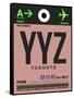 YYZ Toronto Luggage Tag 2-NaxArt-Framed Stretched Canvas