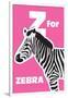 Z for the Zebra, an Animal Alphabet for the Kids-Elizabeta Lexa-Framed Art Print