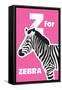 Z for the Zebra, an Animal Alphabet for the Kids-Elizabeta Lexa-Framed Stretched Canvas