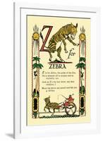 Z for Zebra-Tony Sarge-Framed Art Print