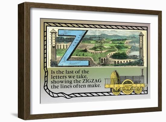 Z for Zigzag-null-Framed Art Print