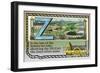 Z for Zigzag-null-Framed Art Print