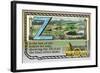 Z for Zigzag-null-Framed Art Print