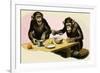 Z For Zoo, Chimpanzee's Tea-Party-R. B. Davis-Framed Giclee Print