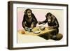 Z For Zoo, Chimpanzee's Tea-Party-R. B. Davis-Framed Giclee Print