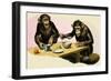 Z For Zoo, Chimpanzee's Tea-Party-R. B. Davis-Framed Giclee Print