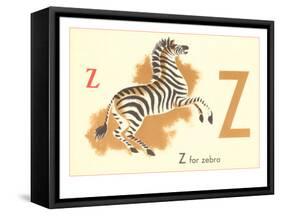 Z is for Zebra-null-Framed Stretched Canvas