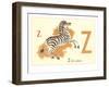 Z is for Zebra-null-Framed Art Print