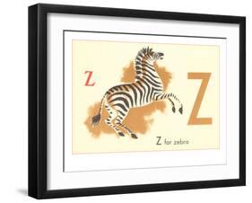 Z is for Zebra-null-Framed Art Print