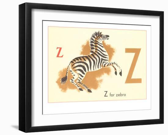 Z is for Zebra-null-Framed Art Print