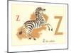 Z is for Zebra-null-Mounted Art Print