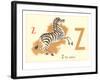 Z is for Zebra-null-Framed Art Print