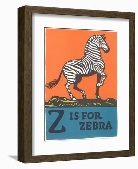 Z is for Zebra-null-Framed Art Print