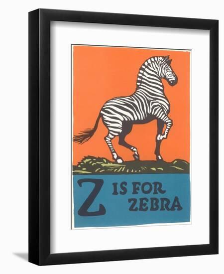 Z is for Zebra-null-Framed Art Print