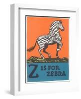 Z is for Zebra-null-Framed Art Print