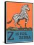 Z is for Zebra-null-Framed Stretched Canvas