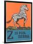 Z is for Zebra-null-Framed Art Print