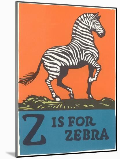 Z is for Zebra-null-Mounted Art Print