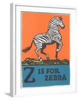 Z is for Zebra-null-Framed Art Print