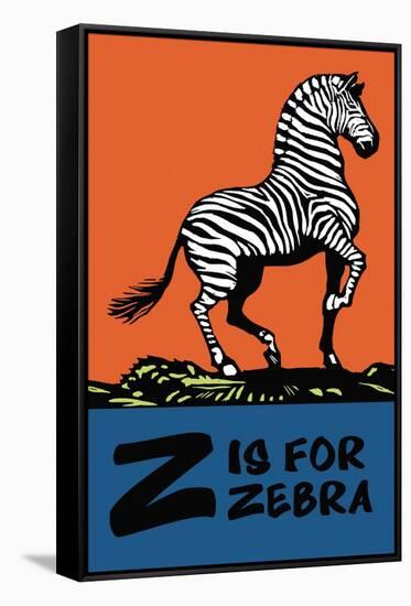 Z is for Zebra-Charles Buckles Falls-Framed Stretched Canvas