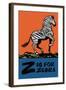 Z is for Zebra-Charles Buckles Falls-Framed Art Print