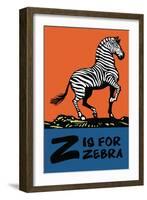 Z is for Zebra-Charles Buckles Falls-Framed Art Print