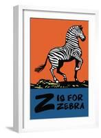 Z is for Zebra-Charles Buckles Falls-Framed Art Print