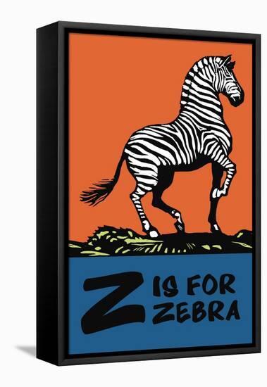 Z is for Zebra-Charles Buckles Falls-Framed Stretched Canvas