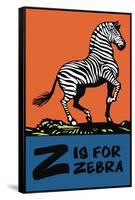 Z is for Zebra-Charles Buckles Falls-Framed Stretched Canvas