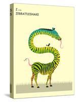 Z is for Zebrattlesnake-Jazzberry Blue-Stretched Canvas