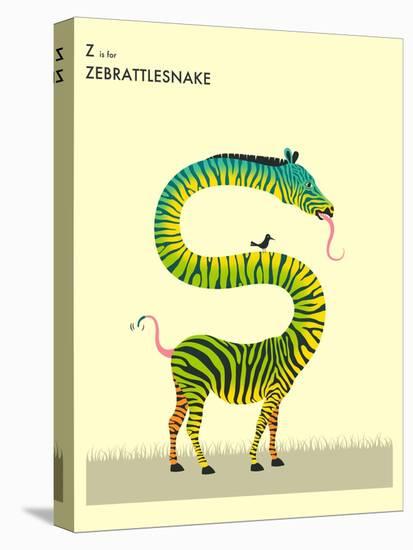 Z is for Zebrattlesnake-Jazzberry Blue-Stretched Canvas