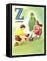 Z Is for Zipper-null-Framed Stretched Canvas