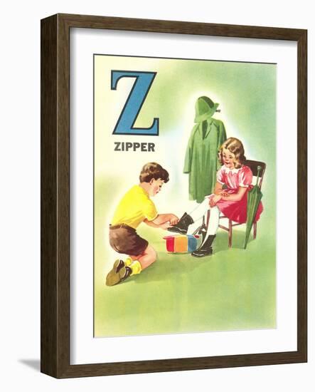 Z Is for Zipper-null-Framed Art Print