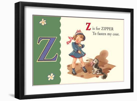 Z is for Zipper-null-Framed Art Print