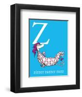 Z is for Zizzer Zazzer Zuzz (blue)-Theodor (Dr. Seuss) Geisel-Framed Art Print