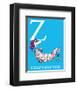 Z is for Zizzer Zazzer Zuzz (blue)-Theodor (Dr. Seuss) Geisel-Framed Art Print