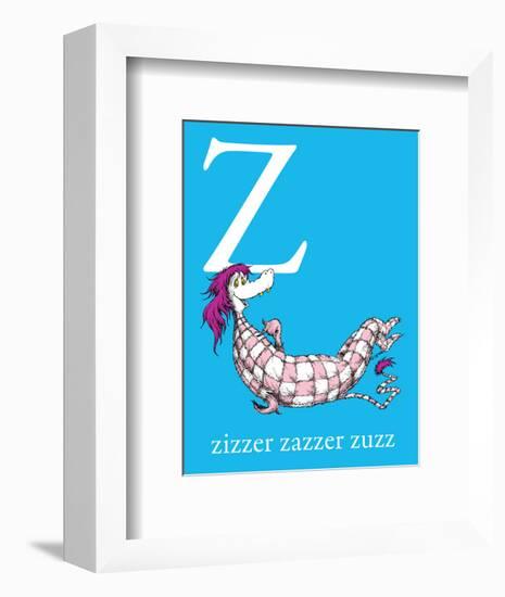 Z is for Zizzer Zazzer Zuzz (blue)-Theodor (Dr. Seuss) Geisel-Framed Art Print