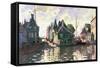Zaandam-Claude Monet-Framed Stretched Canvas