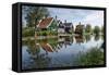 Zaanse Schans, Zaandam Near Amsterdam, Holland, the Netherlands-Gary Cook-Framed Stretched Canvas