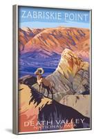 Zabriskie Point - Death Valley National Park-Lantern Press-Framed Art Print