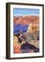 Zabriskie Point - Death Valley National Park-Lantern Press-Framed Art Print